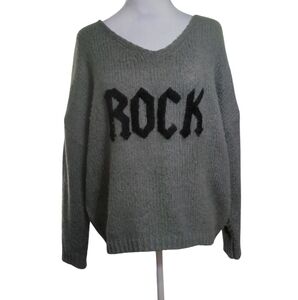 Elan Gray 'Rock' Sweater size S crochet